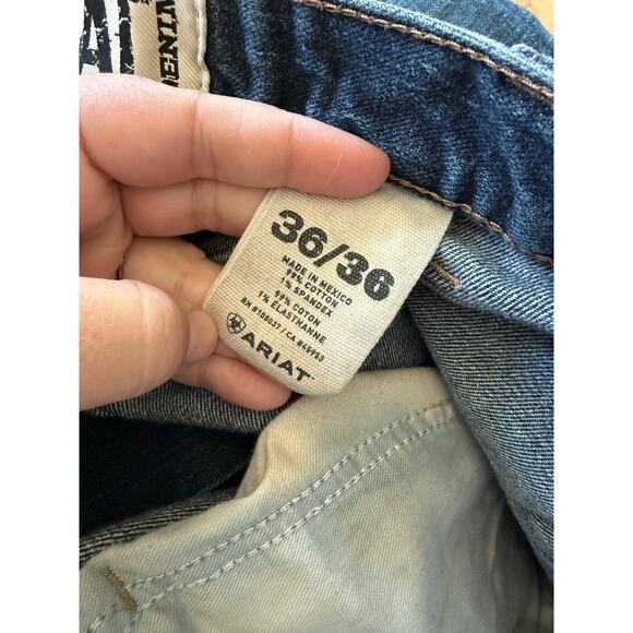 Ariat denim M7 Rocker Straight blue jean - Picture 3 of 9